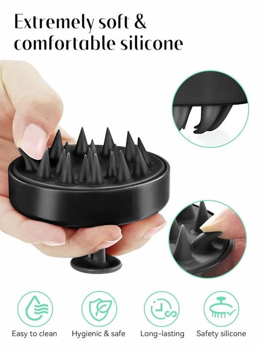Silicone Scalp Massager Shampoo Brush – Soft Hair & Scalp Massage Comb