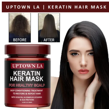 Uptown LA Keratin Hair Mask | Intensive Hair Repair & Deep Conditioning Treatment | 500ml