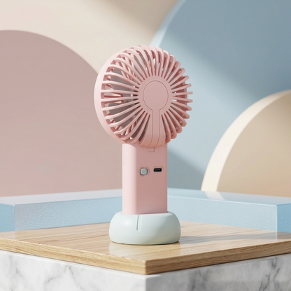 Portable Rechargeable Mini Handheld Fan – USB Cooling Fan with Digital Display