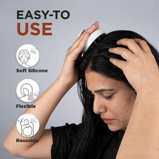 Silicone Scalp Massager Shampoo Brush – Soft Hair & Scalp Massage Comb
