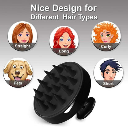 Silicone Scalp Massager Shampoo Brush – Soft Hair & Scalp Massage Comb