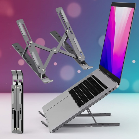 Foldable Adjustable Aluminum Laptop Stand – Portable Ergonomic Notebook Holder