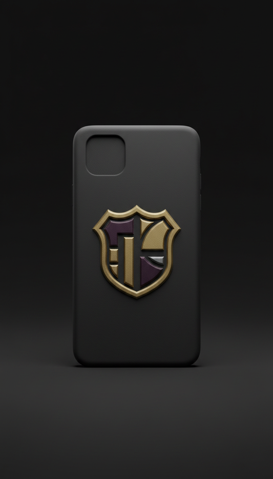 Leather Phone Case With Gold Inlay