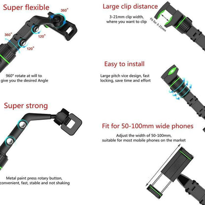 Adjustable phone holder complete view with phone cradle Pakistan
