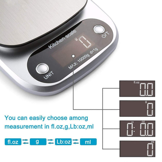 Digital Kitchen Weighing Scale – Electronic Food Scale with LCD Display (10kg Capacity)