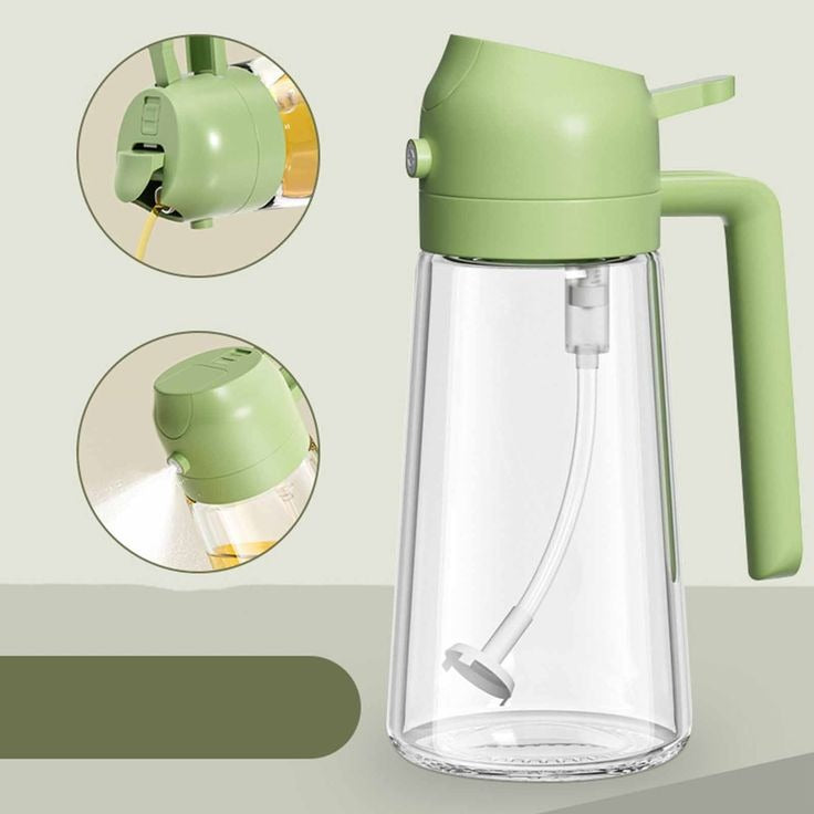 2-in-1 Oil Spray Bottle – Kitchen Cooking Oil Sprayer & Dispenser