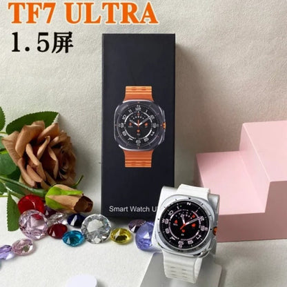 TF7 Ultra Smart Watch | Metal Body, AMOLED Display, Bluetooth Calling, Fitness & Health Tracker - ECOUNS