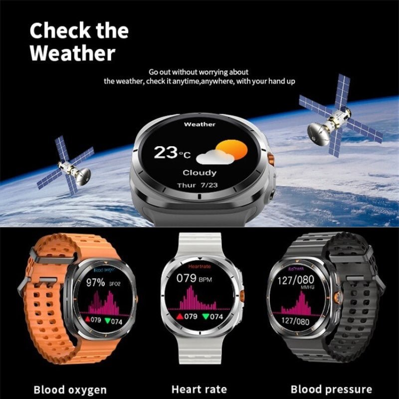 TF7 Ultra Smart Watch | Metal Body, AMOLED Display, Bluetooth Calling, Fitness & Health Tracker - ECOUNS