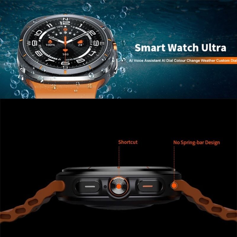 TF7 Ultra Smart Watch | Metal Body, AMOLED Display, Bluetooth Calling, Fitness & Health Tracker - ECOUNS