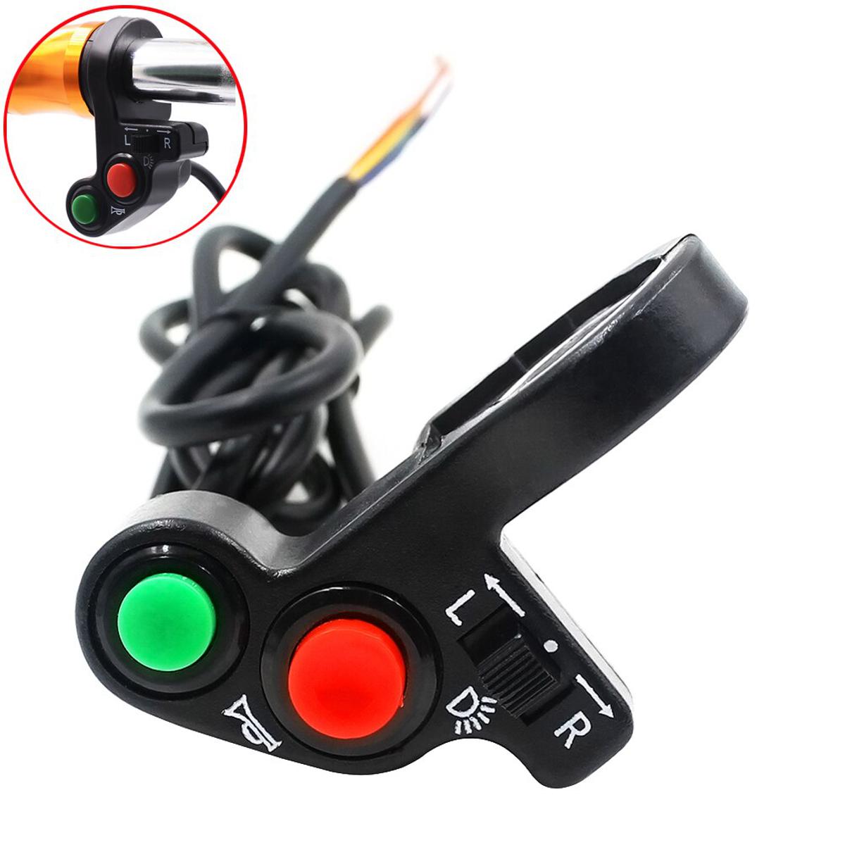 Universal Motorcycle Handlebar Switch for Horn, Light, and Turn Signal Control - ECOUNS